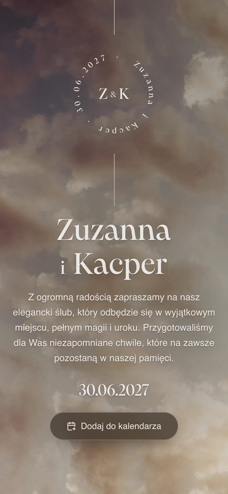 Motyw Renesans strony ślubnej