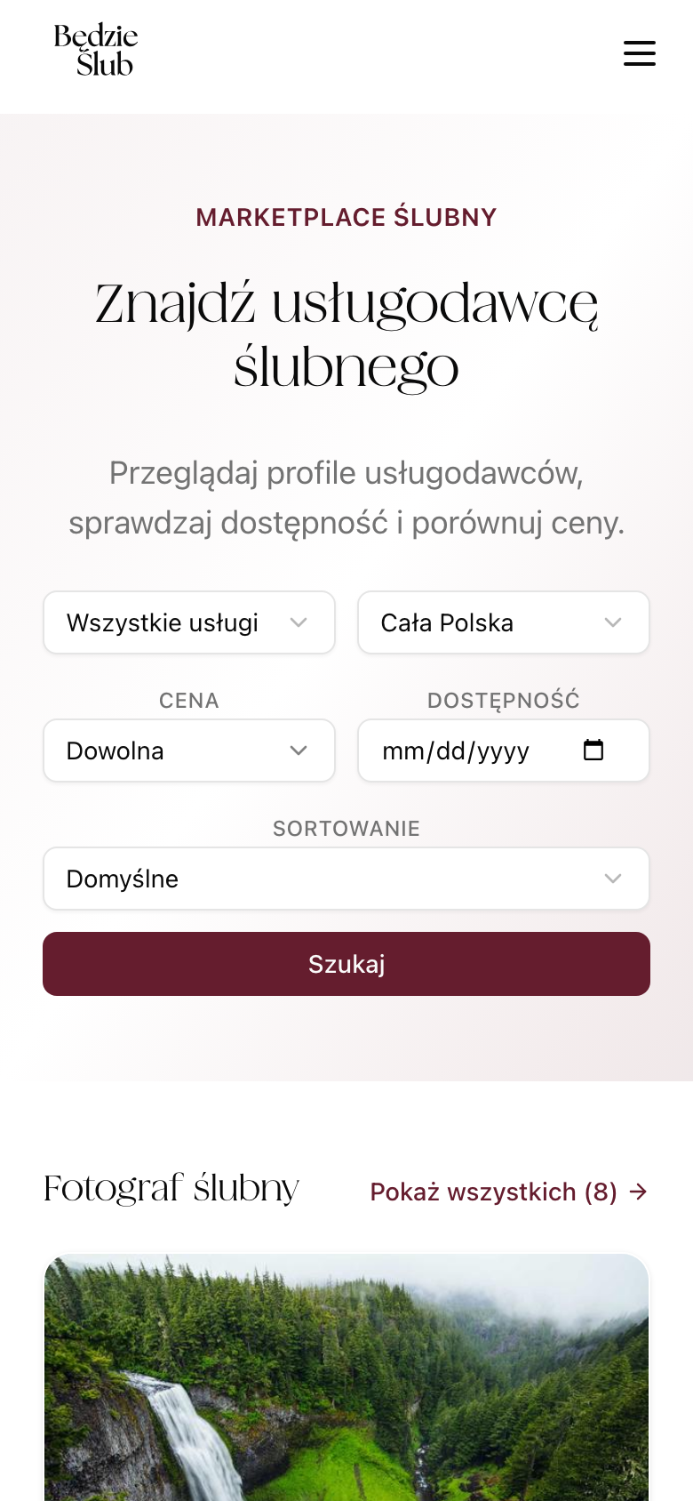 Katalog usługodawców - karta usługodawcy widoczna dla par